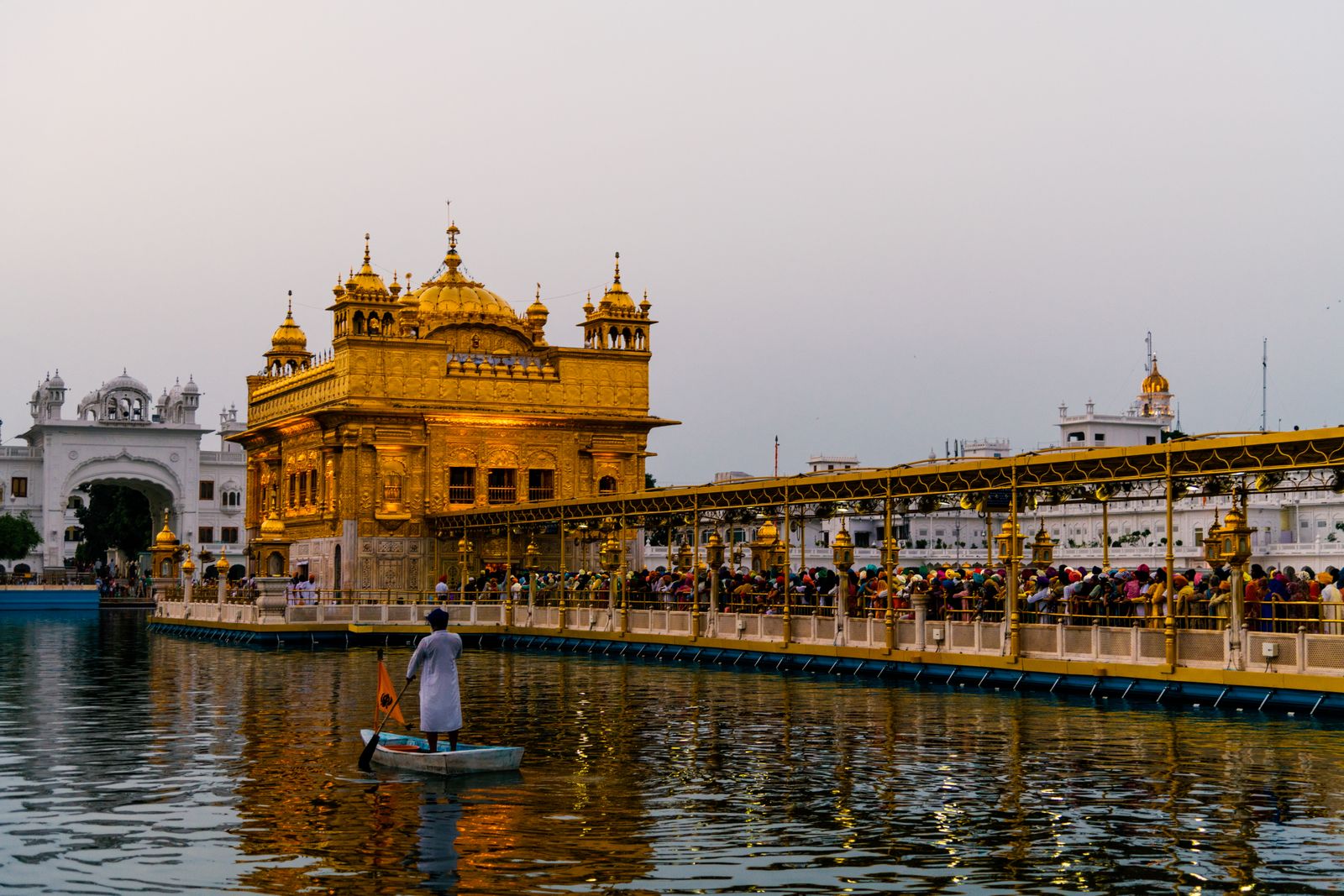 Golden Temple reflected in the sarovar at dawn, Amritsar